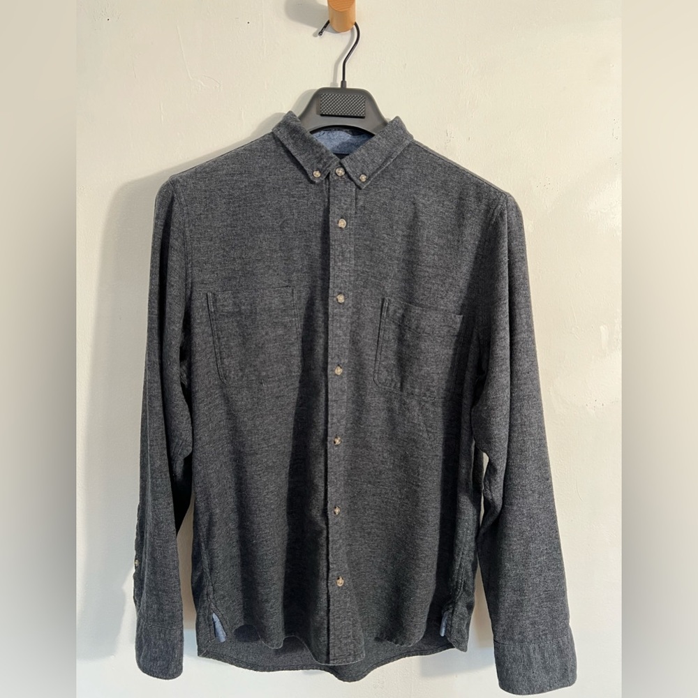Wallin & Bros. Gray long sleeve flannel button down